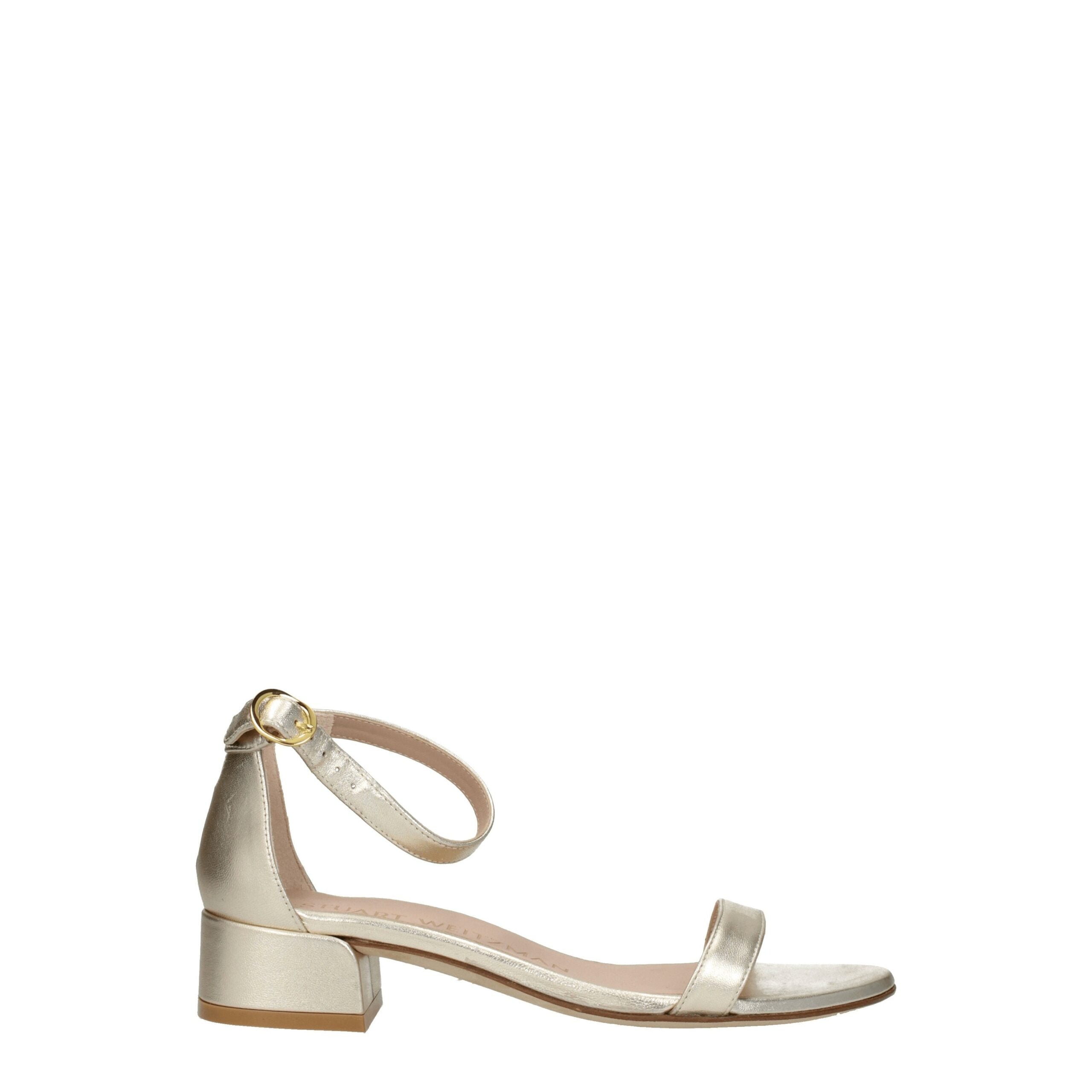 Stuart Weitzman Gold Leather Sandal